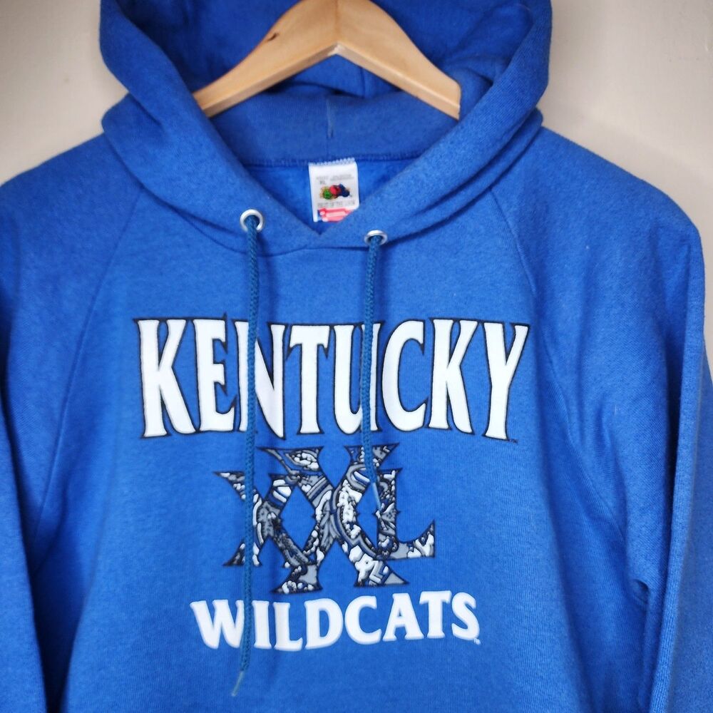 Vintage 90s Kentucky Wildcats Hoodie Mens XL USA Made College Basketball - Picture 4 of 9